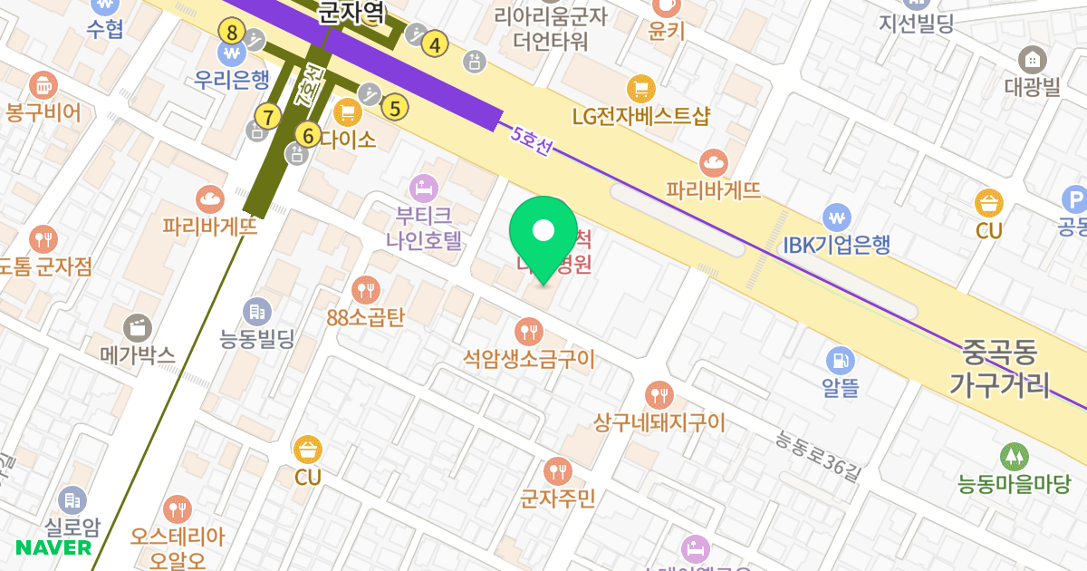 (222-7) 위치 지도 - 서울특별시 서울특별시 광진구 능동 222-7