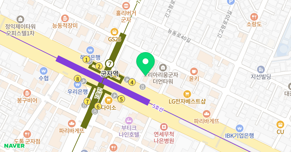 아스하임 위치 지도 - 서울특별시 서울특별시 광진구 중곡동 157-6