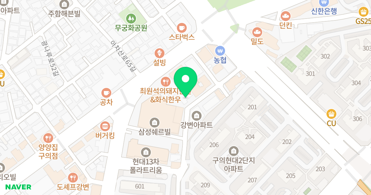 (199-14) 위치 지도 - 서울특별시 서울특별시 광진구 구의동 199-14