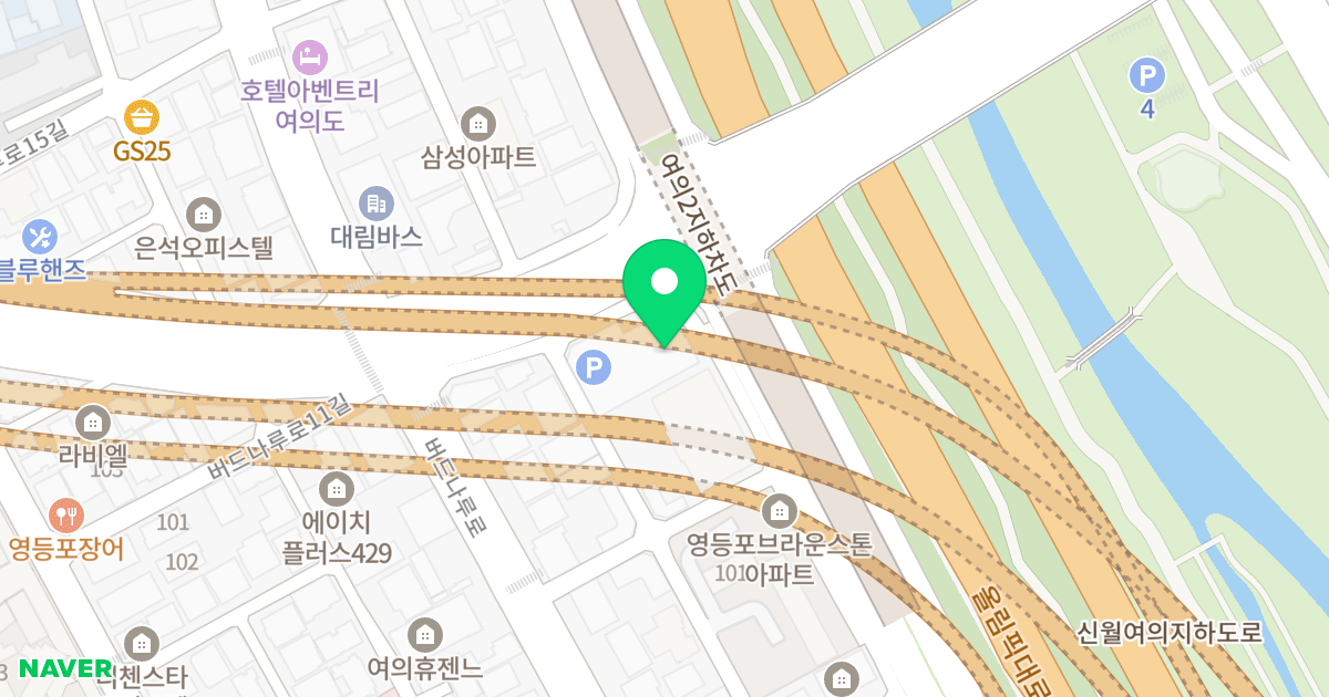 영등포 리버텔 위치 지도 - 서울특별시 영등포구 버드나루로12길 8