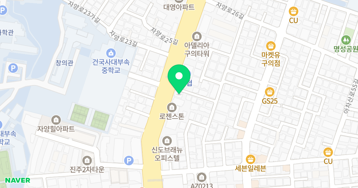(251-25) 위치 지도 - 서울특별시 서울특별시 광진구 구의동 251-25