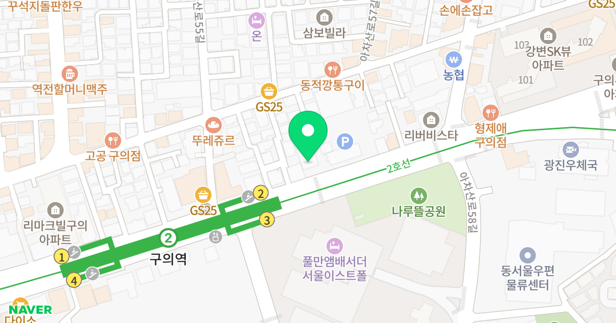구의동 벨라로사 오피스텔 위치 지도 - 서울특별시 서울특별시 광진구 구의동 243-71