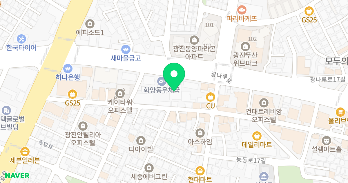 화양 디펠리체 위치 지도 - 서울특별시 서울특별시 광진구 화양동 18-9