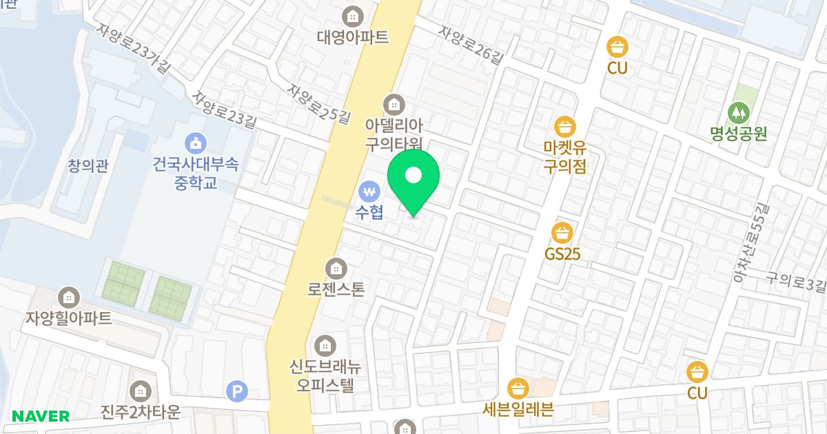명진센트라임3 위치 지도 - 서울특별시 서울특별시 광진구 구의동 251-176