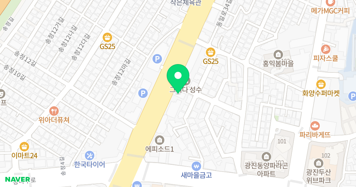 메이저캐슬Ⅲ 위치 지도 - 서울특별시 서울특별시 광진구 군자동 355