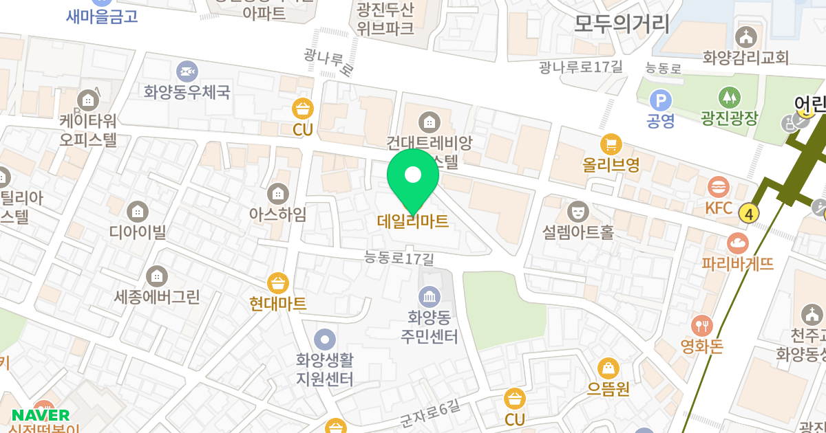화양타워 위치 지도 - 서울특별시 서울특별시 광진구 화양동 110-37