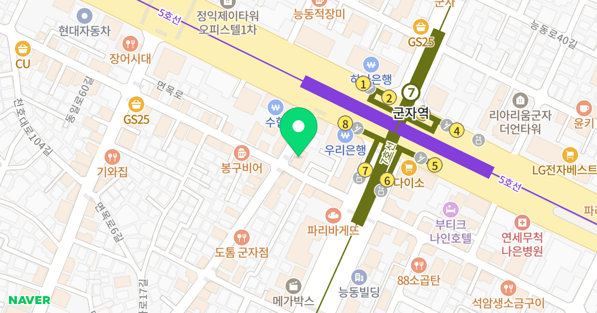 (478-3) 위치 지도 - 서울특별시 서울특별시 광진구 군자동 478-3