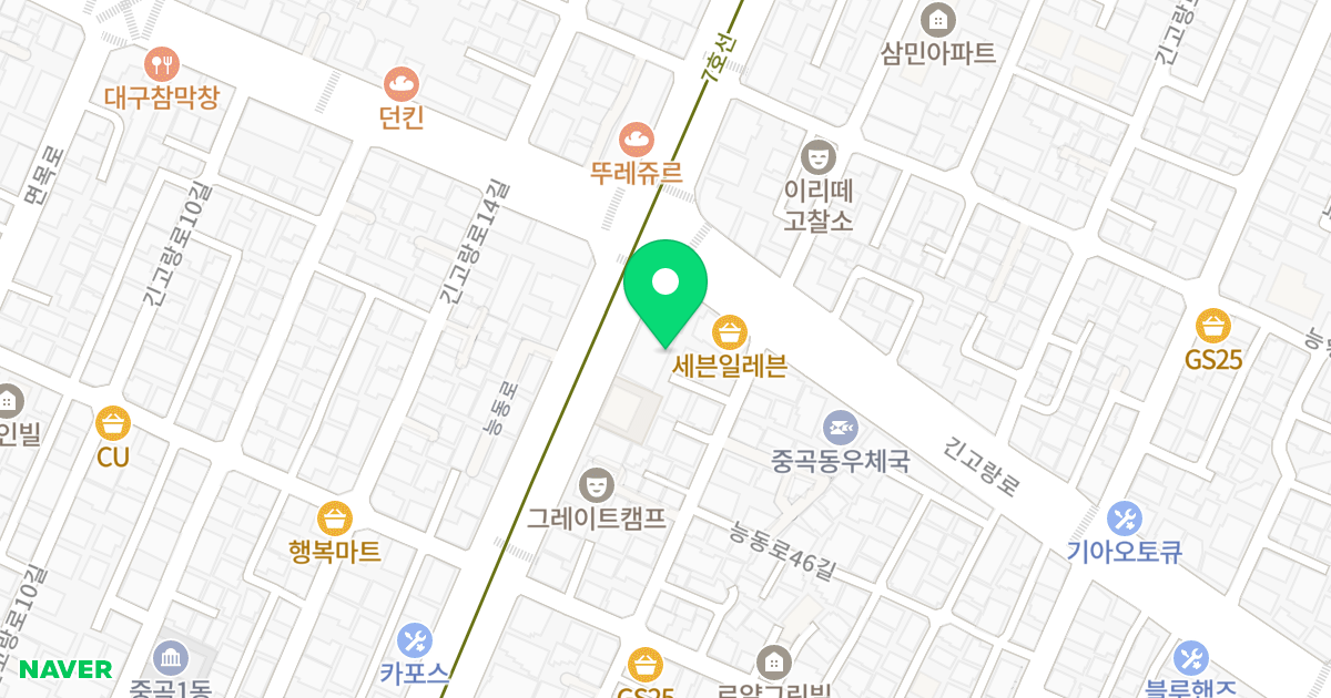 비버리캐슬 위치 지도 - 서울특별시 서울특별시 광진구 중곡동 41-33