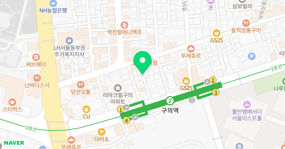 라퓨타 빌딩 위치 지도 - 서울특별시 서울특별시 광진구 구의동 246-68