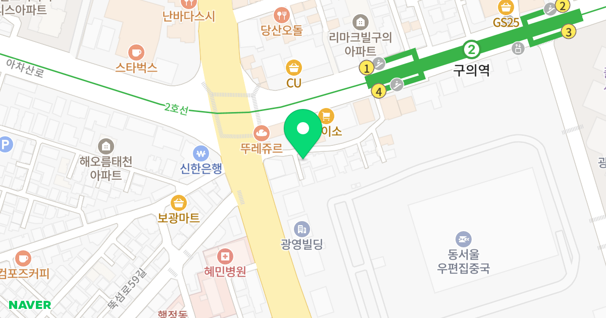 더 퍼스트 스테이 위치 지도 - 서울특별시 서울특별시 광진구 자양동 680-9