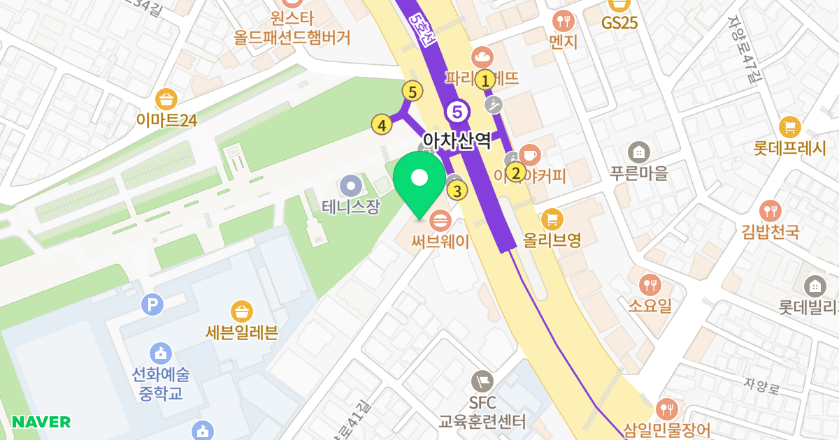 그랜드파크 오피스텔 위치 지도 - 서울특별시 서울특별시 광진구 구의동 76-1
