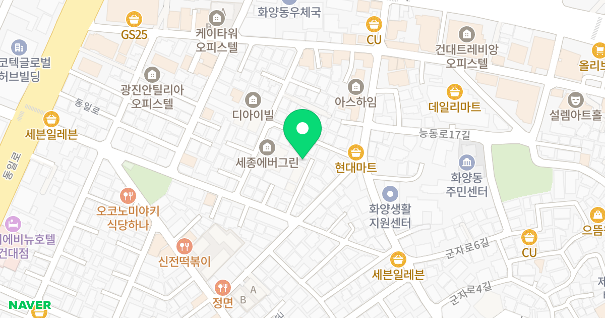 (17-60) 위치 지도 - 서울특별시 서울특별시 광진구 화양동 17-60