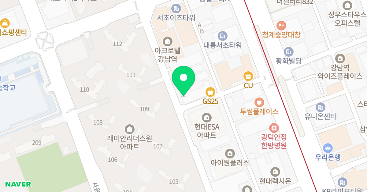 강남 효성 해링턴 타워 위치 지도 - 서울특별시 서초구 강남대로51길 10