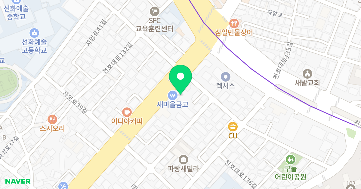 (71-5) 위치 지도 - 서울특별시 서울특별시 광진구 구의동 71-5