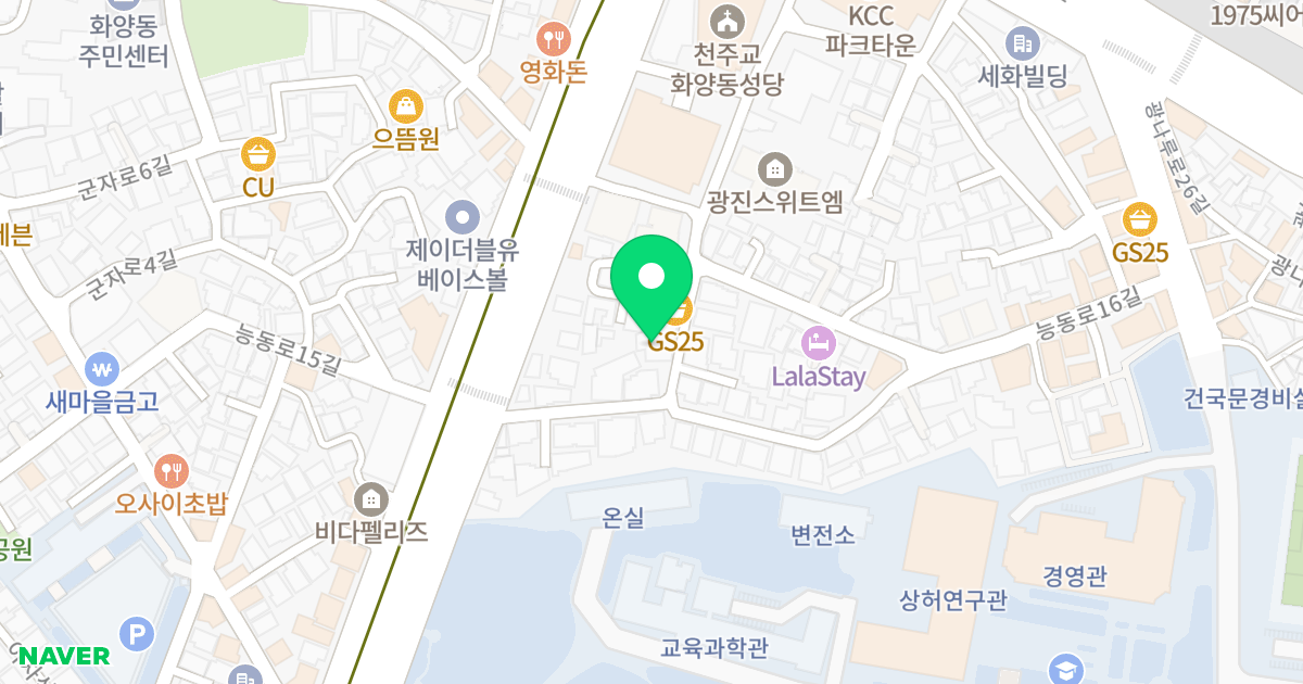 DM7 건대 위치 지도 - 서울특별시 서울특별시 광진구 화양동 93-1