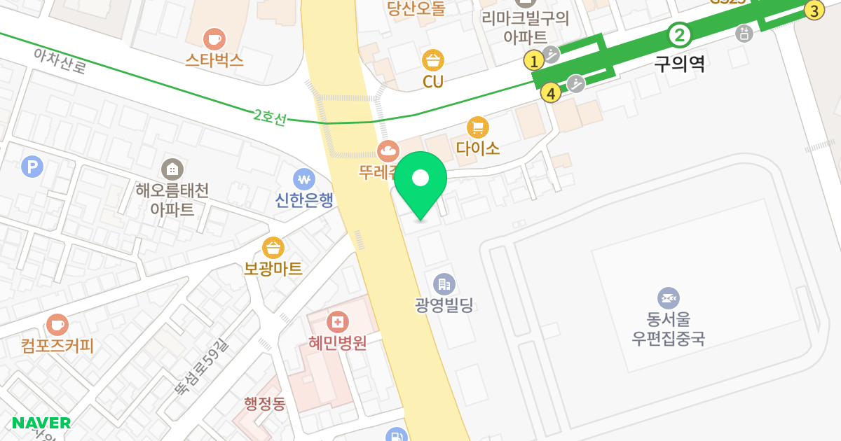 안틸리아 자양 위치 지도 - 서울특별시 서울특별시 광진구 자양동 680-2
