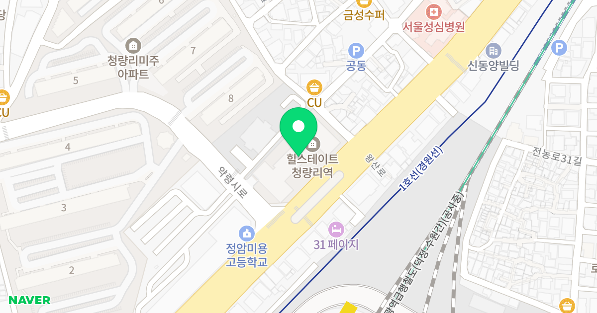 힐스테이트 청량리역 위치 지도 - 서울특별시 서울특별시 동대문구 청량리동 235-6