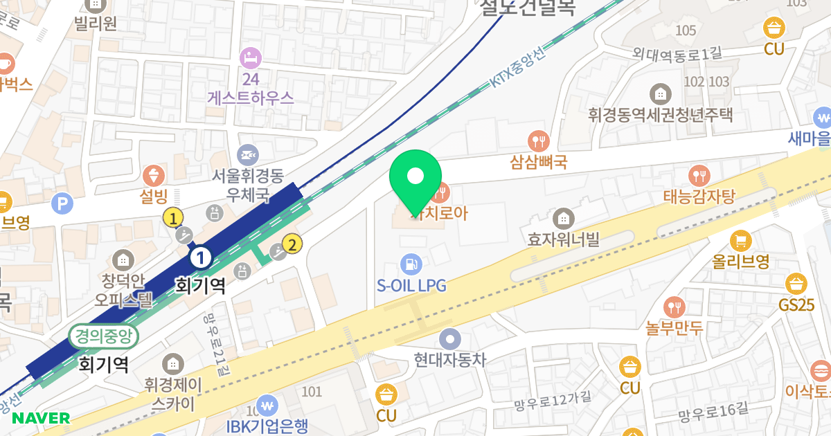 프리미어 M 회기 위치 지도 - 서울특별시 서울특별시 동대문구 휘경동 266-6