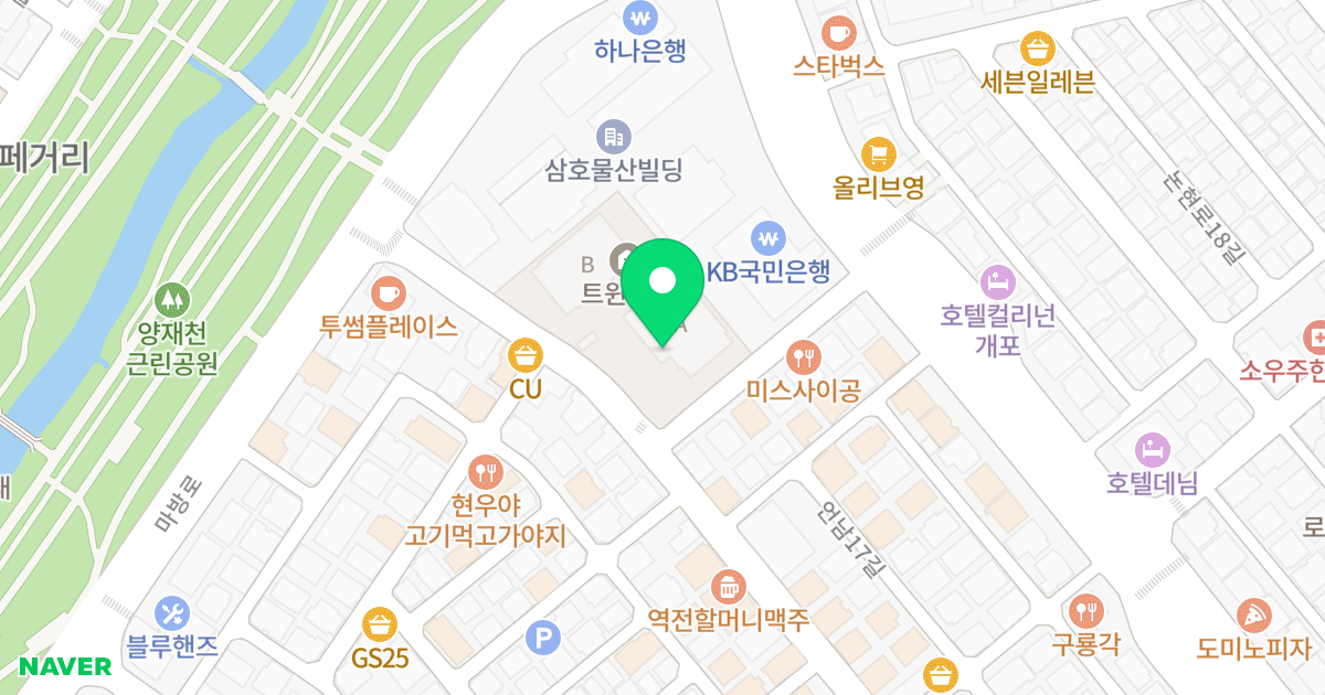 트윈타워 위치 지도 - 서울특별시 서초구 마방로10길 25