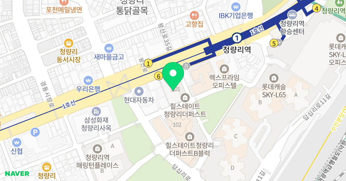 힐스테이트 청량리 더퍼스트 위치 지도 - 서울특별시 서울특별시 동대문구 전농동 620-56