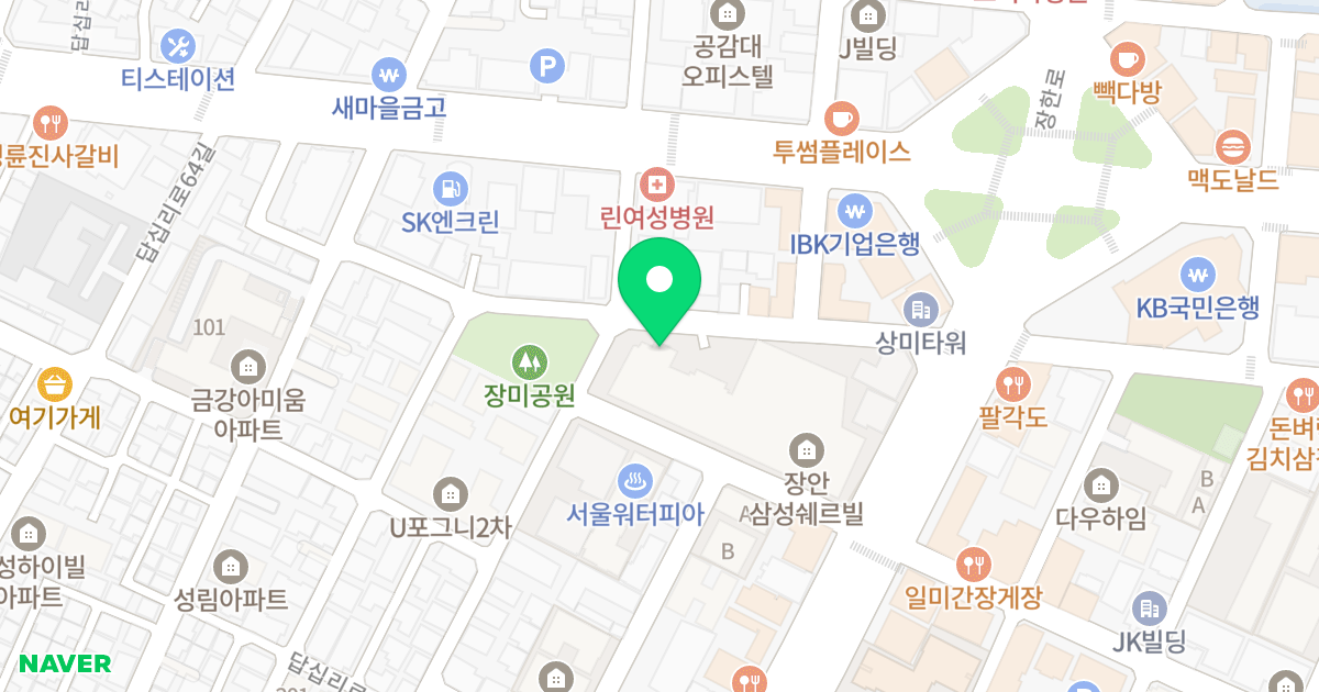 장안삼성쉐르빌 위치 지도 - 서울특별시 서울특별시 동대문구 장안동 371-1