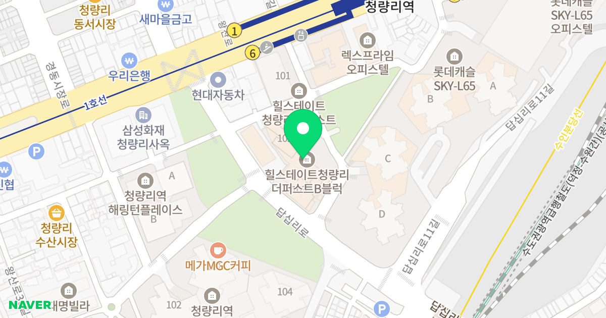 힐스테이트 청량리 더퍼스트 위치 지도 - 서울특별시 서울특별시 동대문구 전농동 620-60