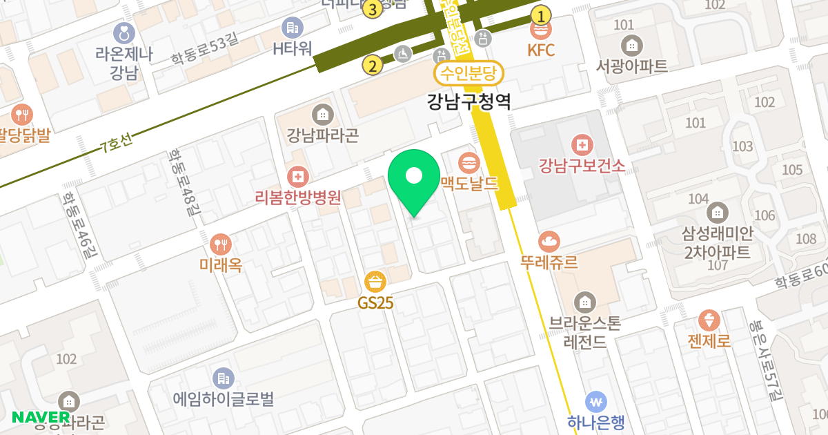 삼아프라자 위치 지도 - 서울특별시 강남구 선릉로129길 3-6
