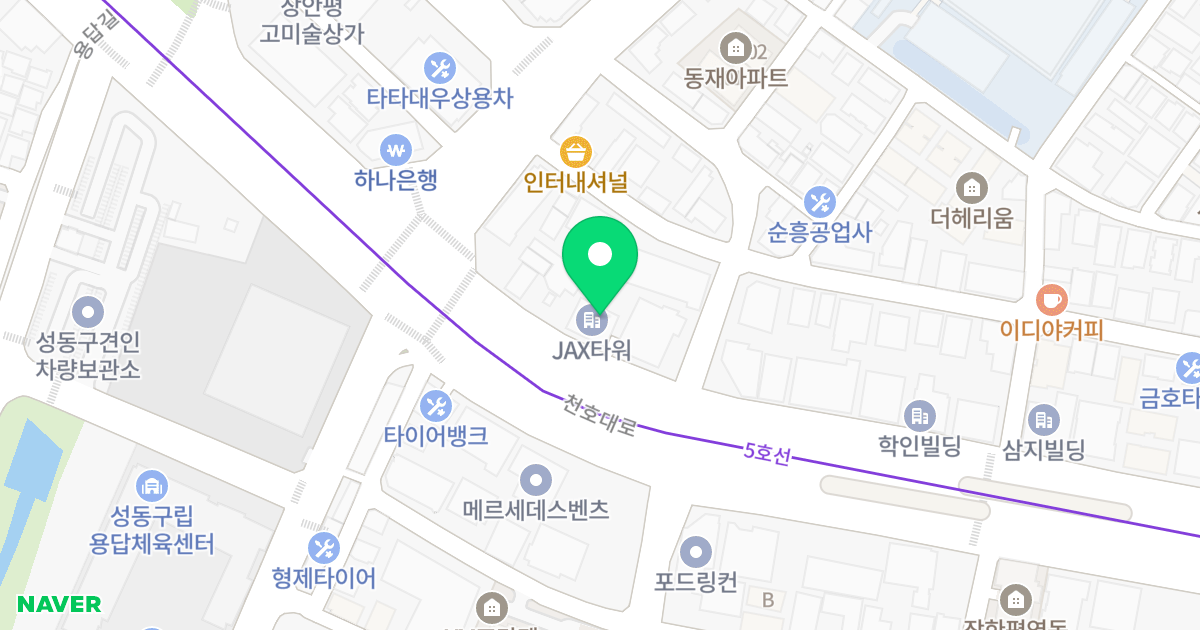 JAX타워 위치 지도 - 서울특별시 서울특별시 동대문구 장안동 413-5