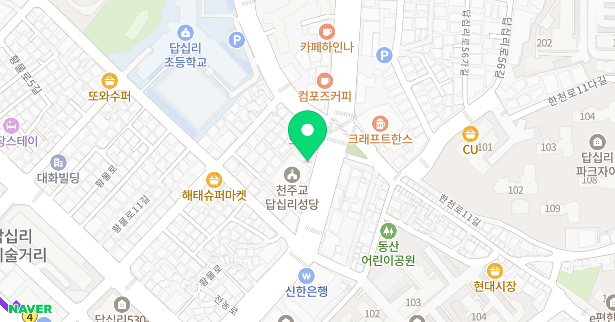 knktower 위치 지도 - 서울특별시 서울특별시 동대문구 답십리동 487-2