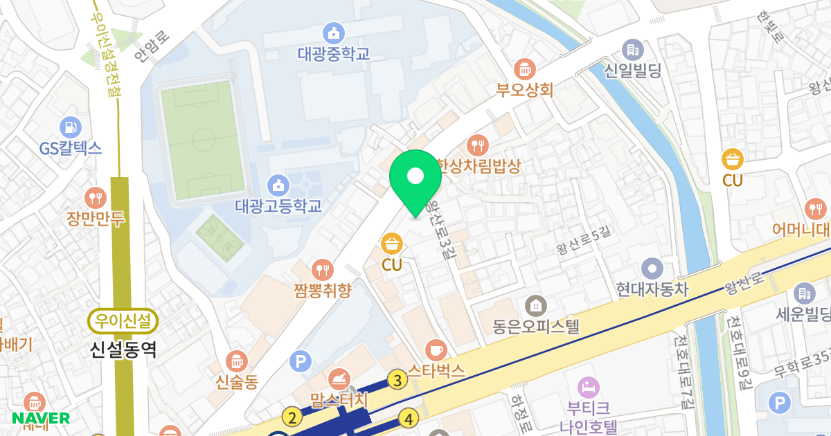 스테이 하이 오피스텔 위치 지도 - 서울특별시 서울특별시 동대문구 신설동 72-8