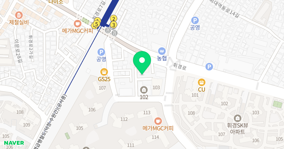 이문휘경 지웰에스테이트 위치 지도 - 서울특별시 서울특별시 동대문구 휘경동 377