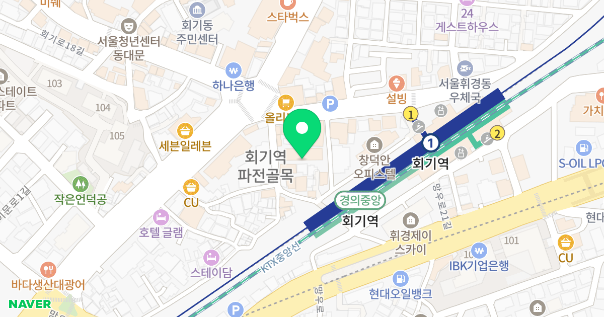 휘경동 코업레지던스 위치 지도 - 서울특별시 서울특별시 동대문구 휘경동 319-5
