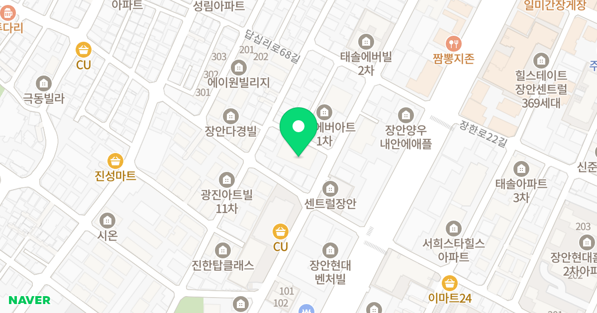 태솔아파트1차 위치 지도 - 서울특별시 서울특별시 동대문구 장안동 382-5