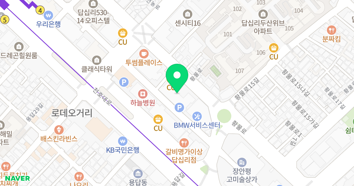 한성아펠시티 위치 지도 - 서울특별시 서울특별시 동대문구 답십리동 530-17