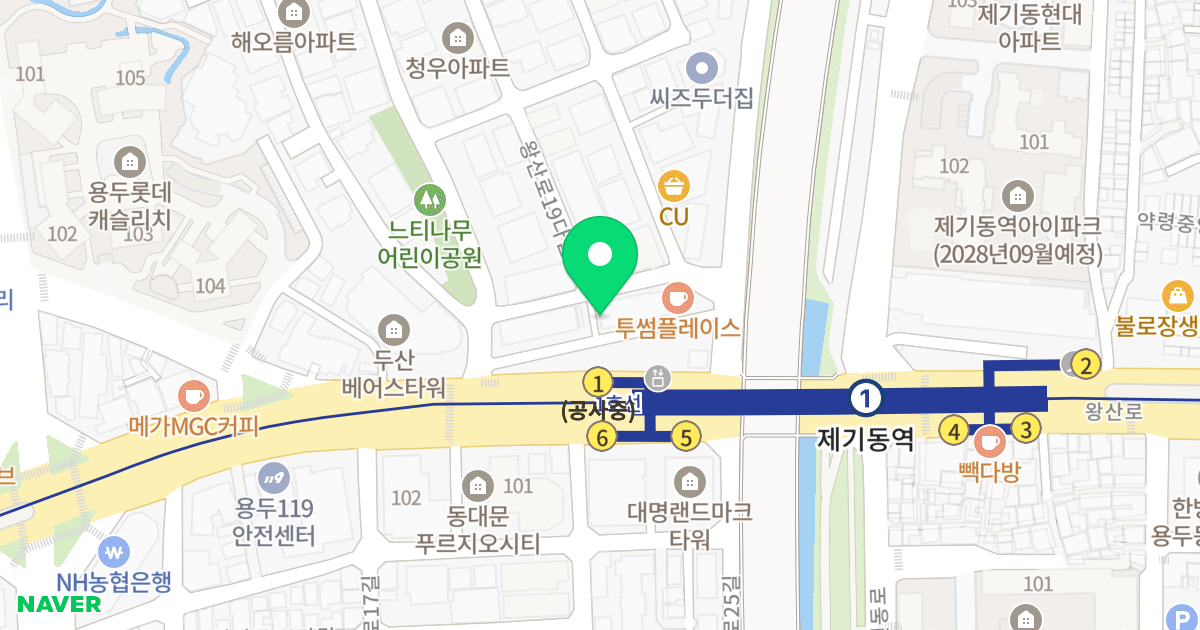 메트로폴 스위트 위치 지도 - 서울특별시 서울특별시 동대문구 제기동 1158-50