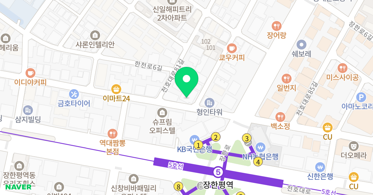 포유존 위치 지도 - 서울특별시 서울특별시 동대문구 장안동 417-5