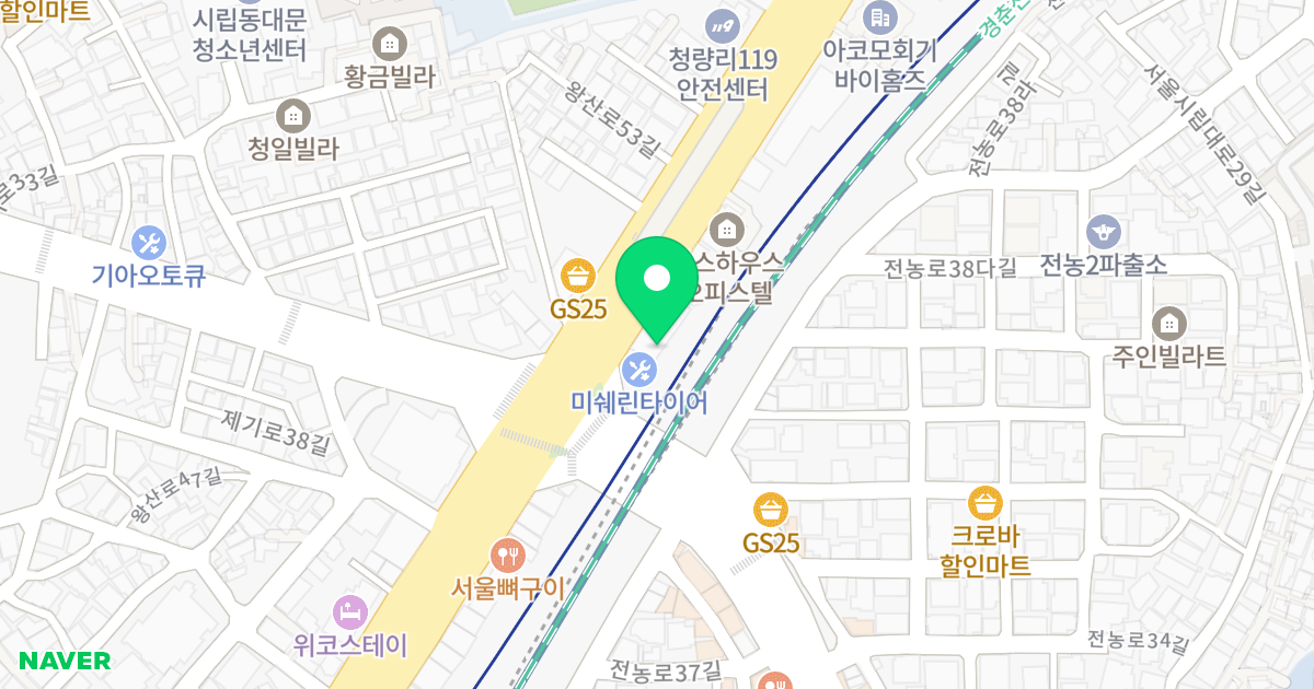 에스앤제이프리미안 위치 지도 - 서울특별시 서울특별시 동대문구 전농동 601-2