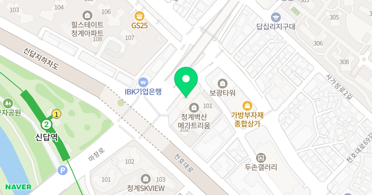 청계G well estates 위치 지도 - 서울특별시 서울특별시 동대문구 답십리동 498-7