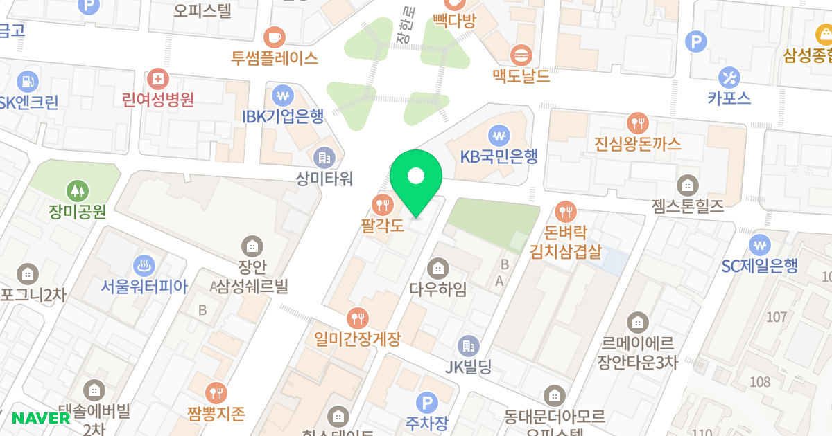 유원블리스장안 위치 지도 - 서울특별시 서울특별시 동대문구 장안동 367-5