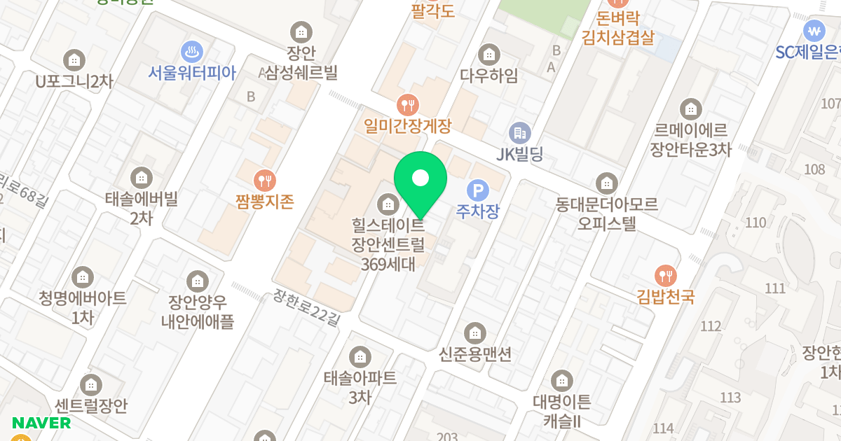 오르트 장안 센트럴 위치 지도 - 서울특별시 서울특별시 동대문구 장안동 345-9