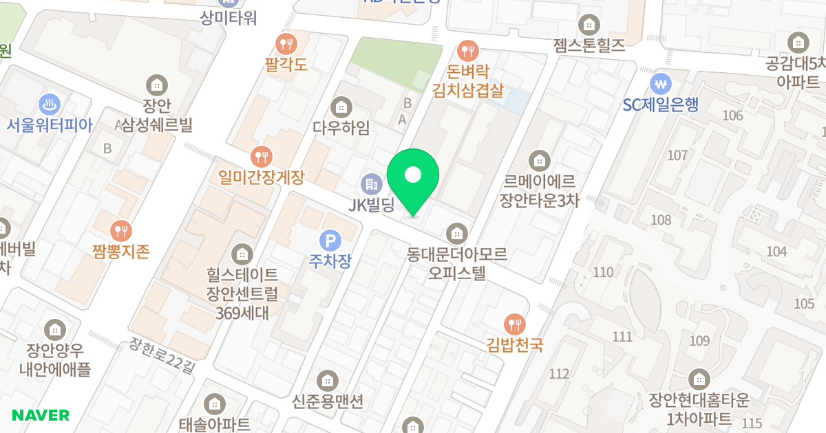 프라하임 장안2차 위치 지도 - 서울특별시 서울특별시 동대문구 장안동 342-7
