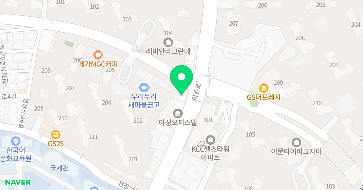 페몬트오피스텔 위치 지도 - 서울특별시 서울특별시 동대문구 이문동 291-27