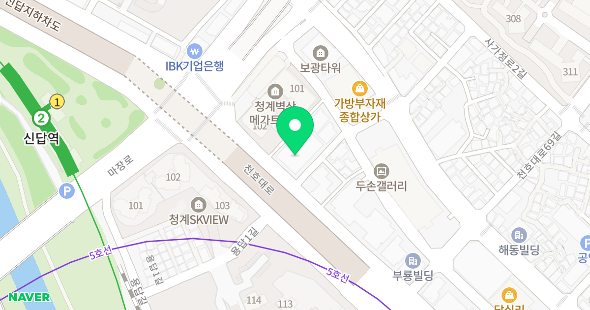 메트로팰리스 위치 지도 - 서울특별시 서울특별시 동대문구 답십리동 498-5