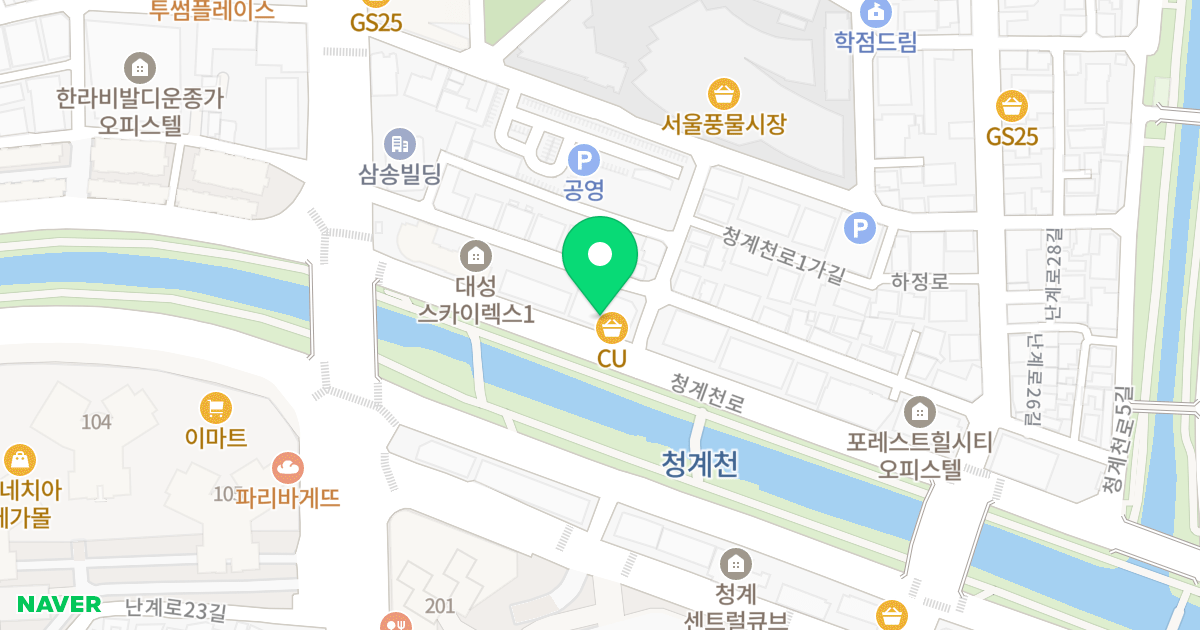 청광플러스원청계 위치 지도 - 서울특별시 서울특별시 동대문구 신설동 109-8