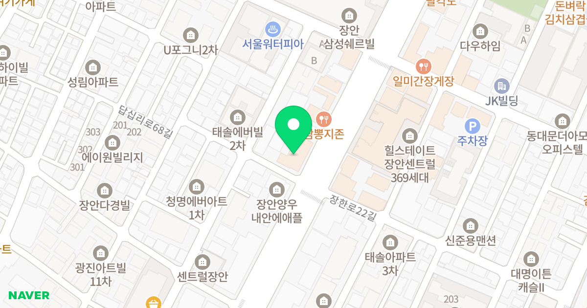 장안 NEW CITY 위치 지도 - 서울특별시 서울특별시 동대문구 장안동 372-5