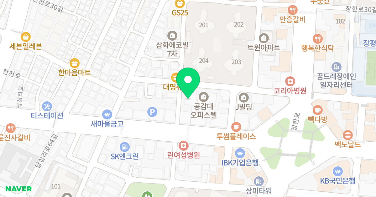 두리빌딩 위치 지도 - 서울특별시 서울특별시 동대문구 장안동 295-1