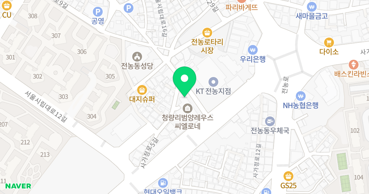 범양레우스 씨엘로네 위치 지도 - 서울특별시 서울특별시 동대문구 전농동 295-501