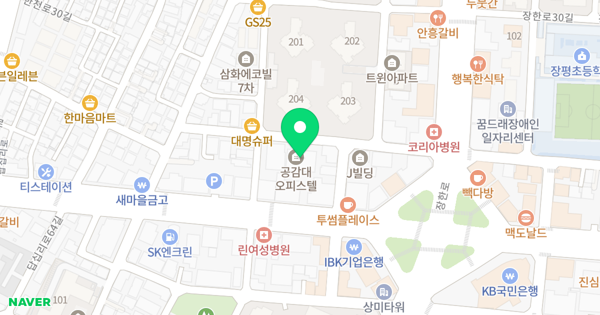 공감대 오피스텔 위치 지도 - 서울특별시 서울특별시 동대문구 장안동 295-3