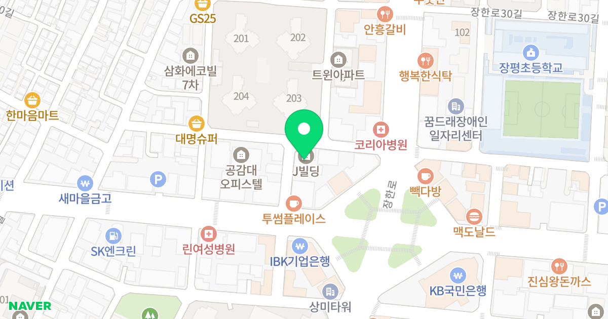 J빌딩 위치 지도 - 서울특별시 서울특별시 동대문구 장안동 307-1