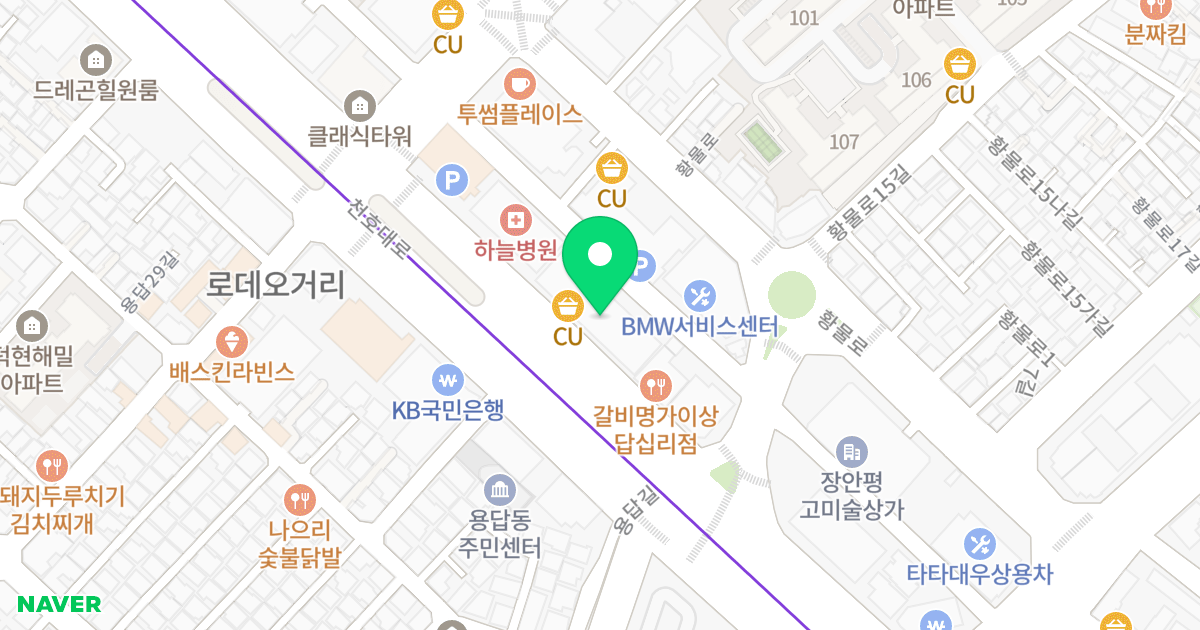 답십리한화오벨리스크 위치 지도 - 서울특별시 서울특별시 동대문구 답십리동 492-4